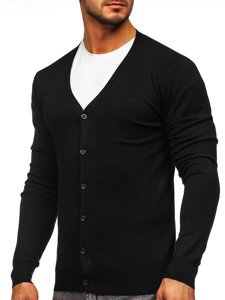 Maglione a zip da uomo nero Bolf YY06