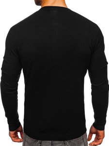 Maglione a zip da uomo nero Bolf YY06