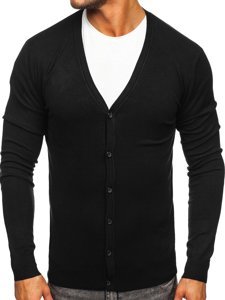 Maglione a zip da uomo nero Bolf YY06