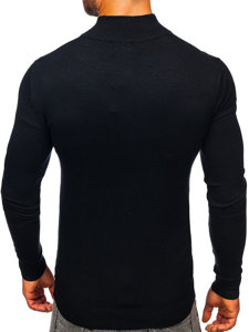 Maglione a zip da uomo nero Bolf YY07