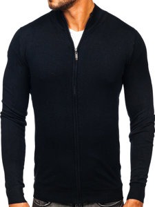 Maglione a zip da uomo nero Bolf YY07