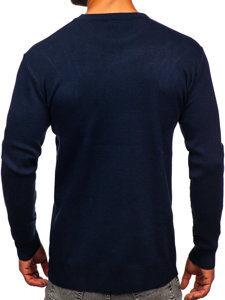 Maglione basic da uomo blu Bolf S8506