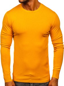 Maglione basic da uomo giallo Bolf YY01