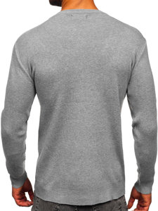 Maglione basic da uomo grigio Bolf S8506