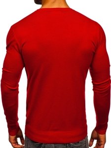 Maglione basic da uomo rosso Bolf YY01