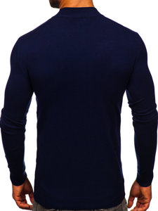 Maglione basic tipo lupetto da uomo blu Bolf MMB603