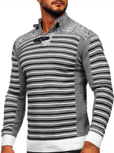 Maglione con collo alto da uomo bianco Bolf 1028