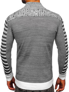 Maglione con collo alto da uomo bianco Bolf 1028