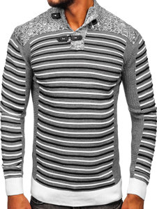 Maglione con collo alto da uomo bianco Bolf 1028