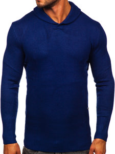 Maglione con collo alto da uomo blu Bolf MM6018