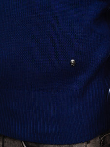 Maglione con collo alto da uomo blu Bolf MM6018