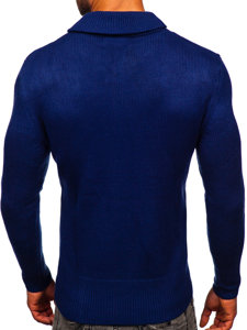 Maglione con collo alto da uomo blu Bolf MM6018