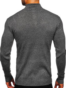 Maglione con collo alto da uomo grafite Bolf S8279