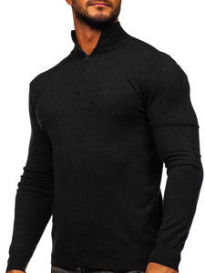 Maglione con collo alto da uomo nero Bolf MM6007