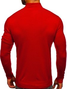 Maglione con collo alto da uomo rosso Bolf YY08