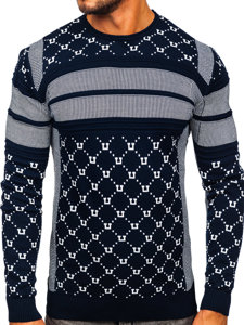 Maglione da uomo blu Bolf 1059