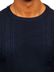 Maglione da uomo blu Bolf H1937