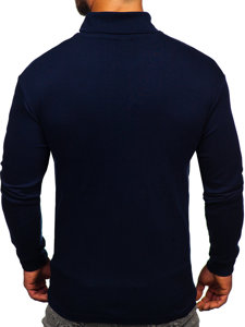 Maglione dolcevita basico da uomo blu Bolf 145347-1