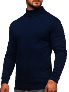 Maglione dolcevita basico da uomo blu Bolf 145347-1