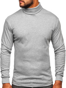 Maglione dolcevita basico da uomo grigio Bolf 145347-1