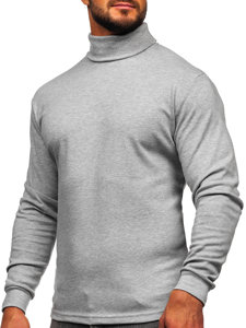 Maglione dolcevita basico da uomo grigio Bolf 145347-1