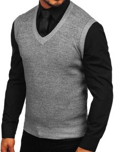 Maglione senza maniche da uomo grigio Bolf 8121