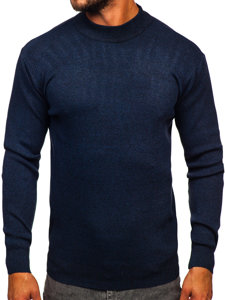 Maglione tipo lupetto basic da uomo blu Bolf S8561