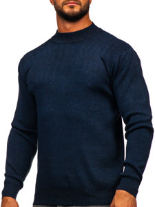 Maglione tipo lupetto basic da uomo blu Bolf S8561