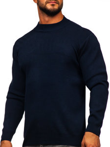 Maglione tipo lupetto basic da uomo blu Bolf S8563