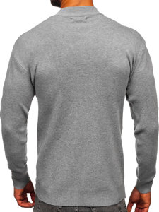 Maglione tipo lupetto basic da uomo grigio Bolf S8563