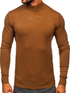 Maglione tipo lupetto basic da uomo marrone Bolf W1-1725