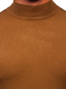 Maglione tipo lupetto basic da uomo marrone Bolf W1-1725