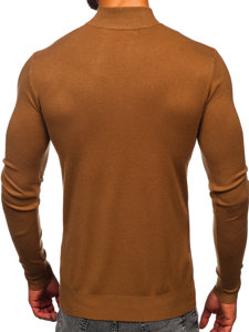 Maglione tipo lupetto basic da uomo marrone Bolf W1-1725