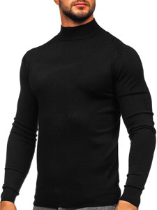 Maglione tipo lupetto basic da uomo nero Bolf W1-1725