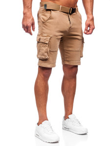 Pantaloncini cargo con cintura da uomo cammello Bolf MP0109K