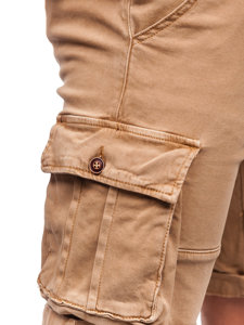 Pantaloncini cargo con cintura da uomo cammello Bolf MP0109K