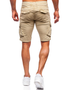 Pantaloncini cargo da uomo beige Bolf YF2222