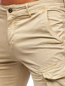 Pantaloncini cargo da uomo beige Bolf YF2222