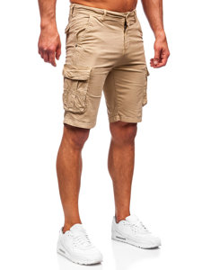 Pantaloncini corti cargo da uomo beige Bolf XX160086