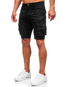 Pantaloncini corti cargo da uomo neri Bolf BB70011