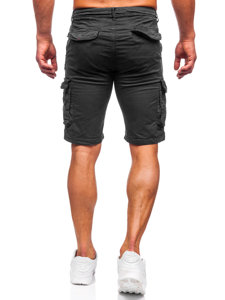 Pantaloncini corti cargo da uomo neri Bolf XX160086