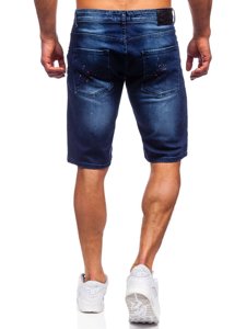 Pantaloncini corti di jeans da uomo blu Bolf 3001