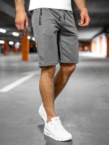 Pantaloncini corti di tuta da uomo grafite Bolf JX505