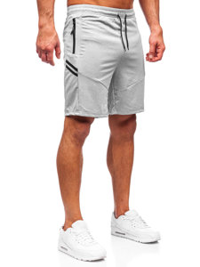 Pantaloncini corti di tuta da uomo grigi Bolf 68041