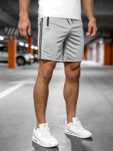 Pantaloncini corti di tuta da uomo grigi Bolf 68058A