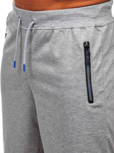 Pantaloncini corti di tuta da uomo grigi Bolf 8K292