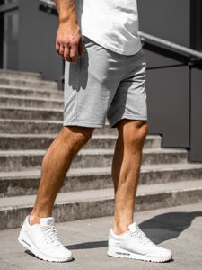 Pantaloncini corti di tuta da uomo grigi Bolf B1001