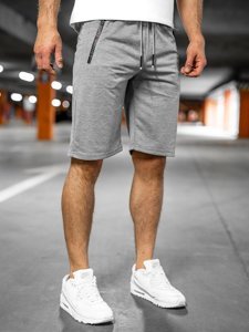 Pantaloncini corti di tuta da uomo grigi Bolf JX505