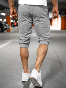 Pantaloncini corti di tuta da uomo grigi Bolf K10002