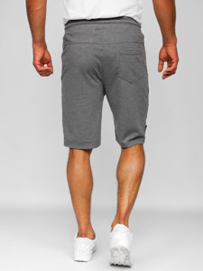 Pantaloncini corti di tuta da uomo grigio-bianchi Bolf Q3875